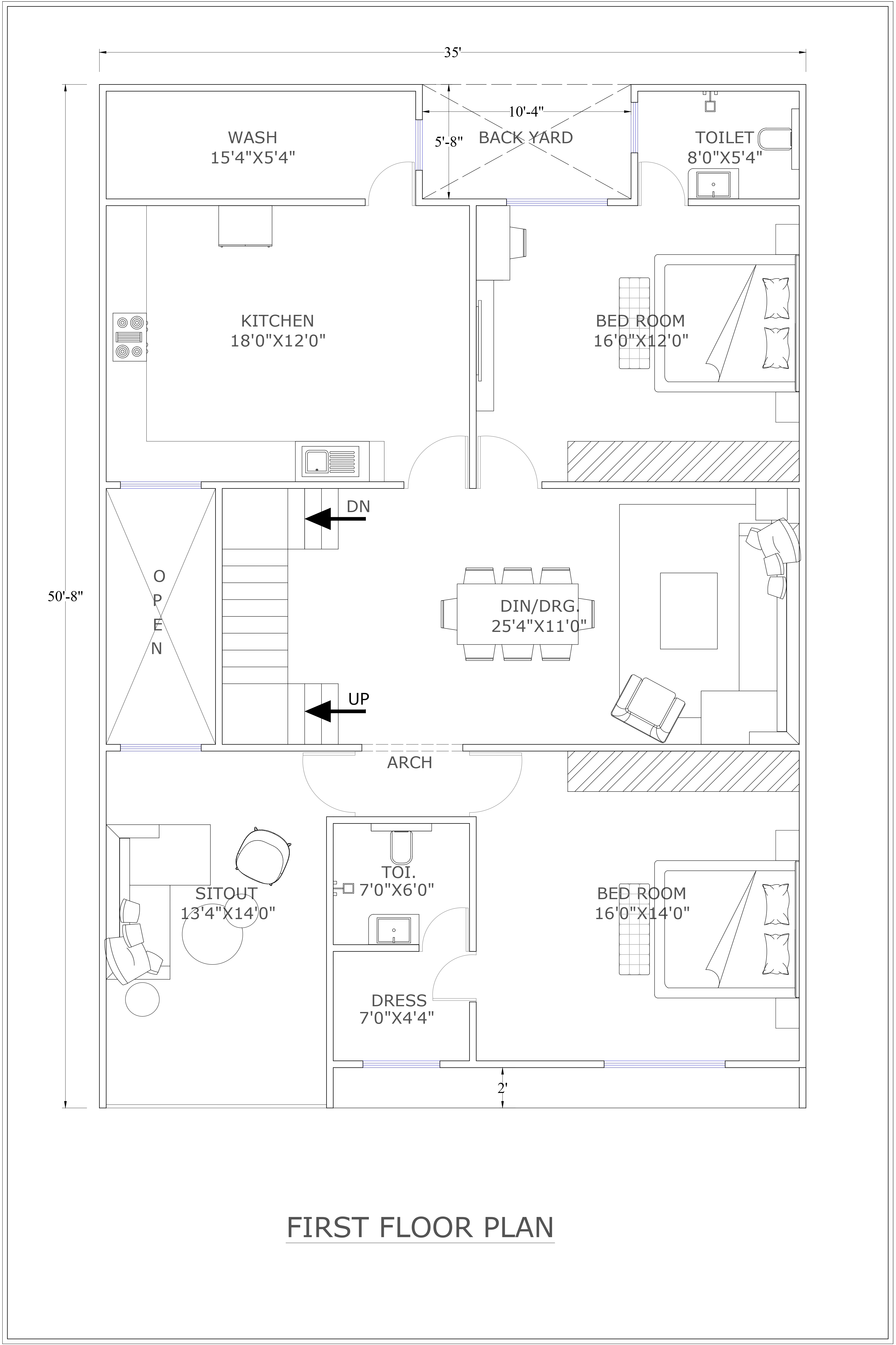35x50 house map first floor plan
