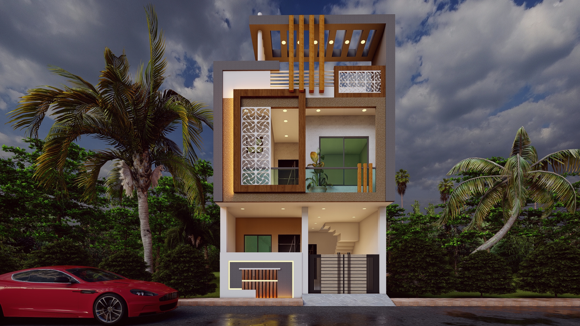 20x60 front elevation