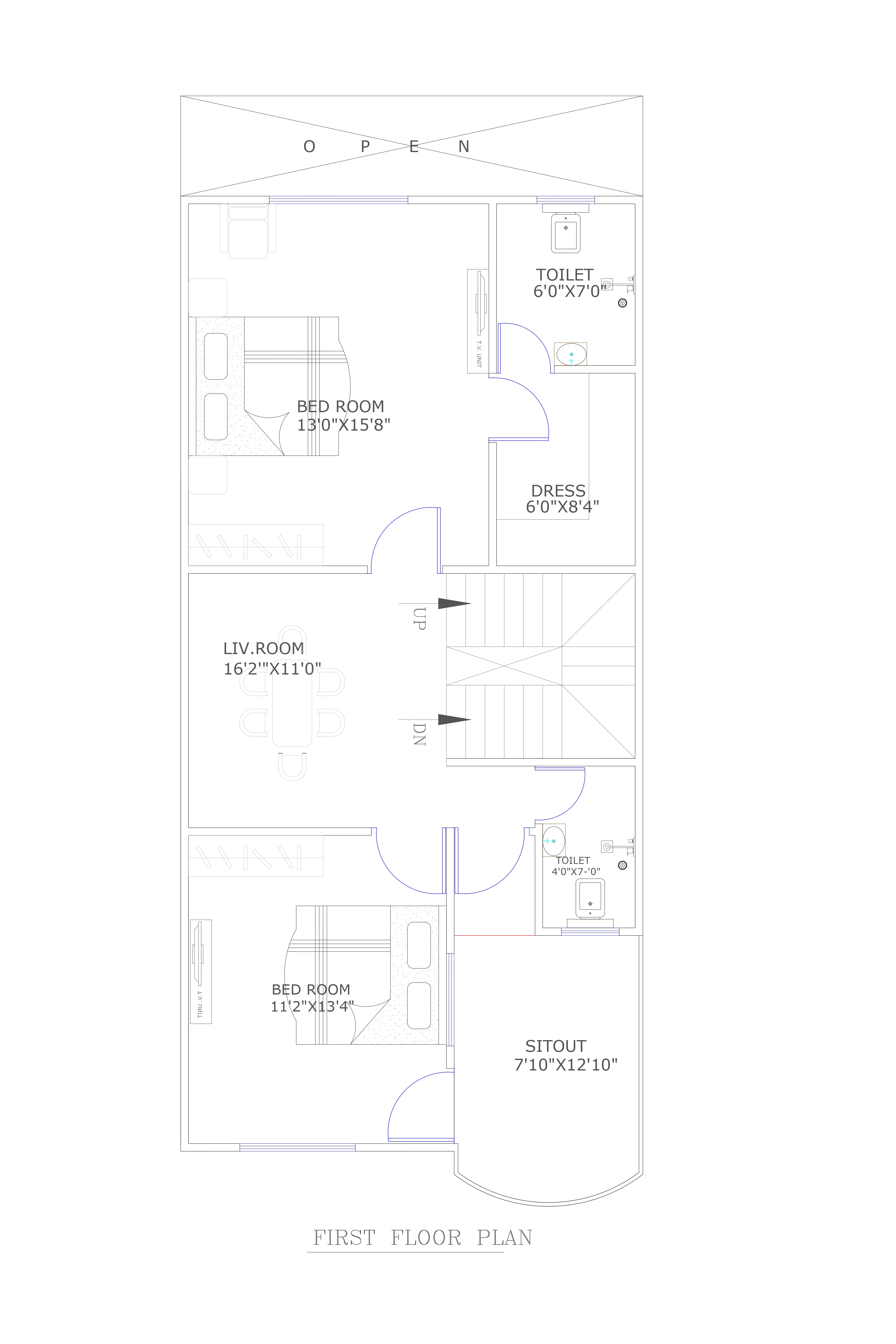 20x55 house front design