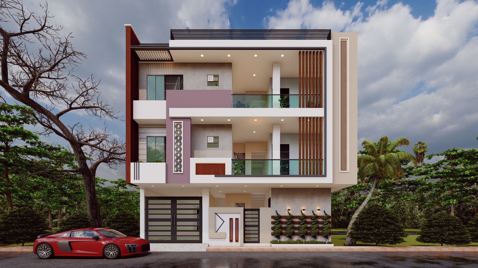30x50 three floor house design