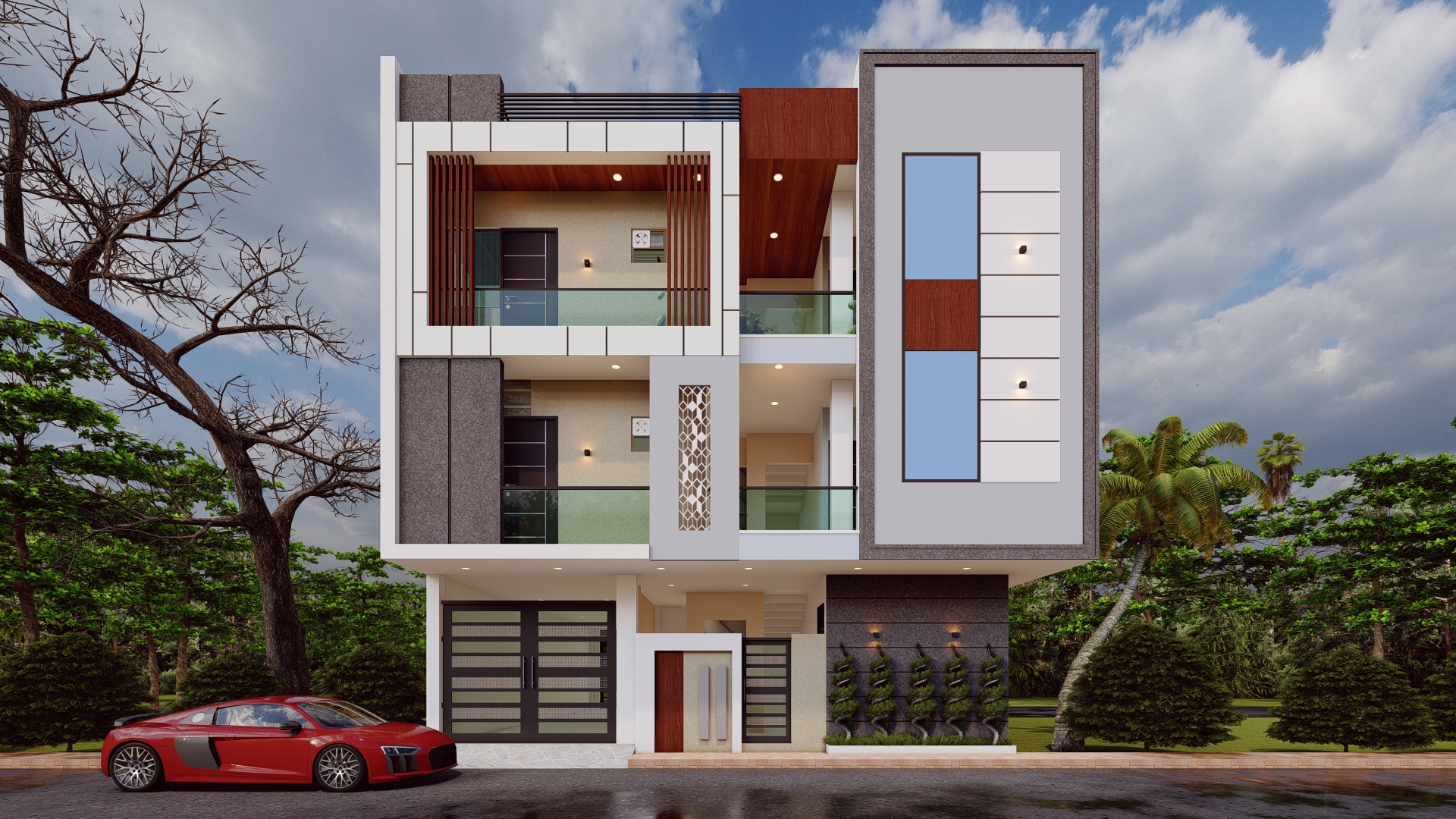 30x50 three floor house design