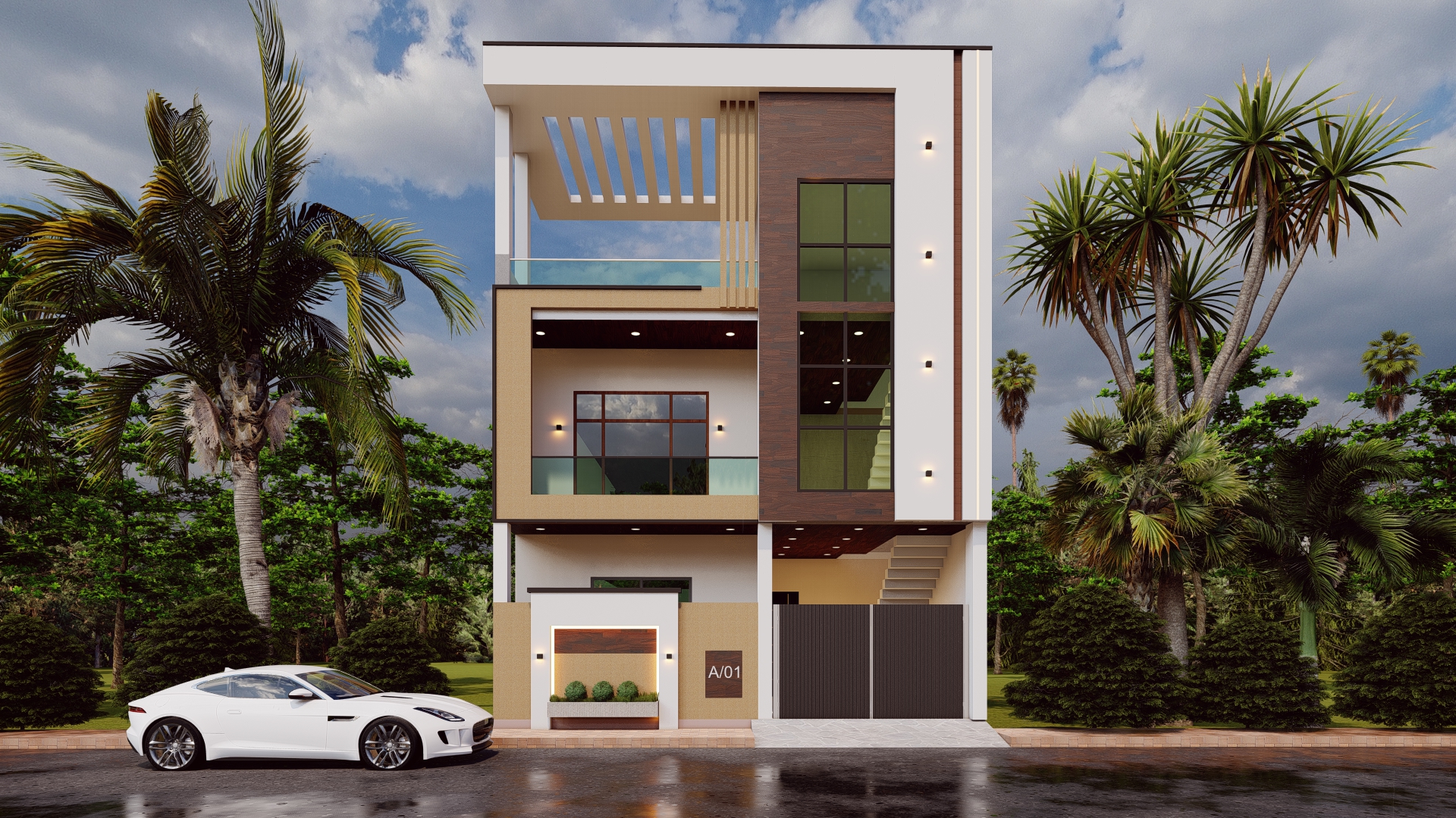 26X52 front elevation